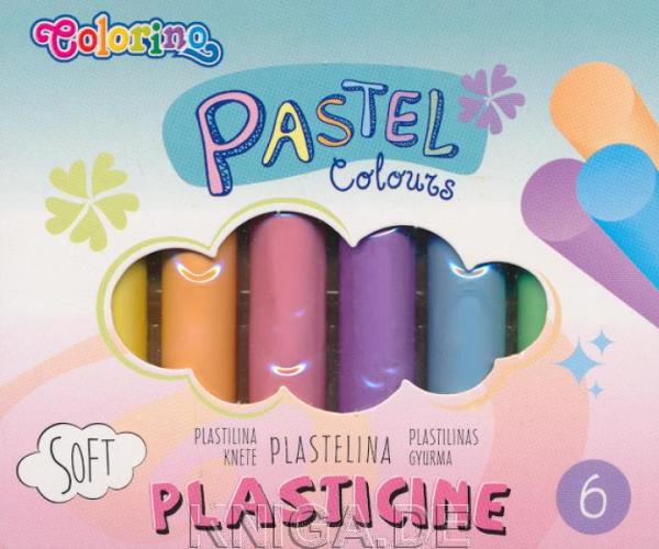 Пластилин мягкий пастельных цветов 6 штук. COLORINO Pastel
